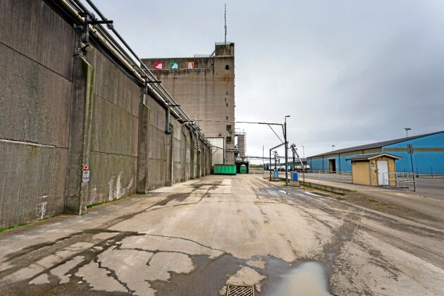  Lantmännens anläggning i Lidköping ligger i Östra hamnen vid Vänern. Förutom spannmålsmottagning finns här också en modern foderfabrik.