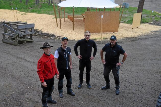  Anders Strandh, Mattias Pontén, Anton Eklund och Anders Ekman är väl förberedda på att ta emot horder av besökare på Skogselmia.