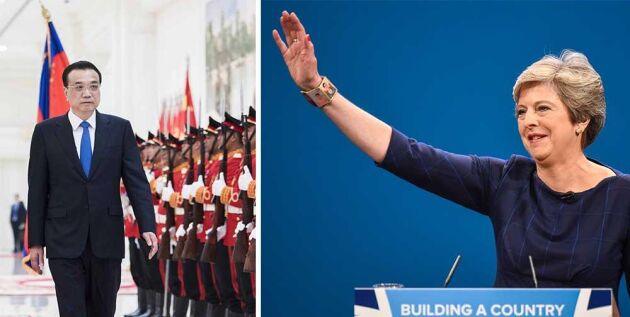  Theresa May besöker Kina och Kinas premiärminister Li Keqiang under tre dagar denna vecka. 