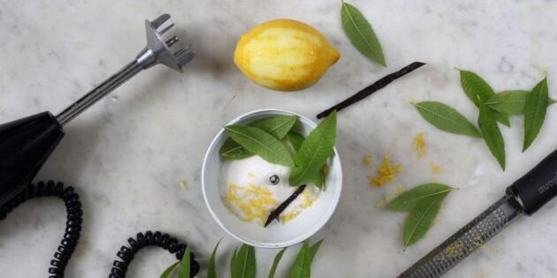 Örtsocker med citrus och vanilj – fräscht och underbart gott!