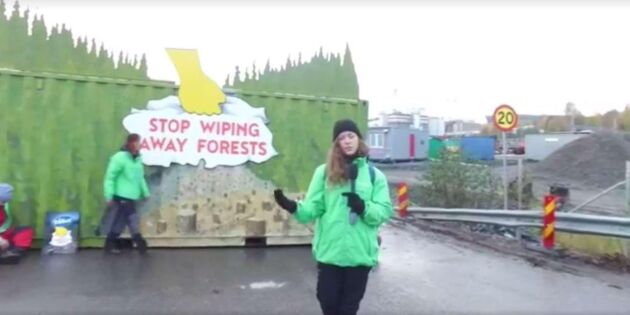 Greenpeace blockerade massafabrik i protest