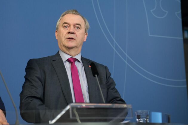 Landsbygdsminister Sven-Erik Bucht (S) presenterade förlaget på krispaket till skogsbruket. 