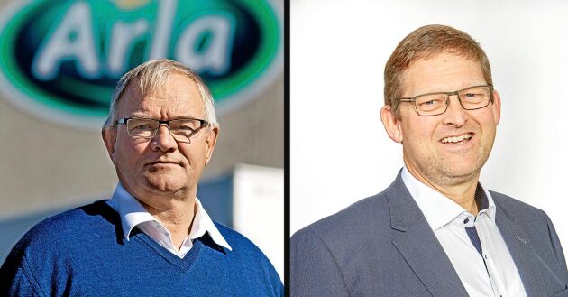  Åke Hantoft, Arlas avgående styrelseordförande, och Jan Toft Nørgaard, ny styrelseordförande för Arla.