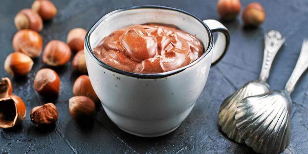 Hemmagjord Nutella – smarrigt hasselnötssmör med kakao