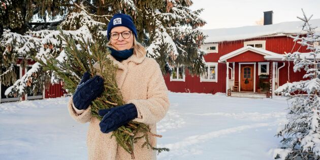 Hållbar jul i Martinas Norrbottensgård – pyntar med inslag från naturen