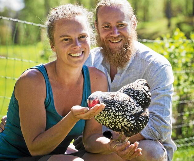  Karin Röhsman och Dennis Delinär programmerare som lämnade sin tvårummare i Göteborg fick ett nytt liv med odling och höns i värmländska Långserud. 